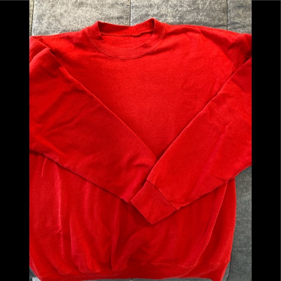 Hanes Red Crew neck  Sweatshirt - Picture 2 of 3